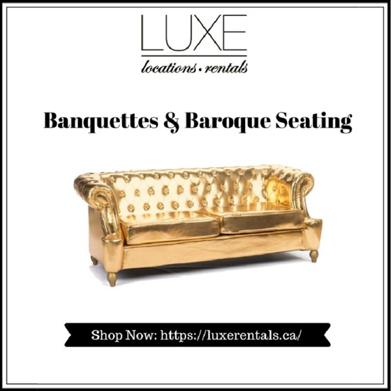 Event Rentals: Splendid Banquettes and Baroque Seating On Rent | Luxe Rentals