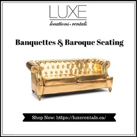 Event Rentals: Splendid Banquettes and Baroque Seating On Rent | Luxe Rentals